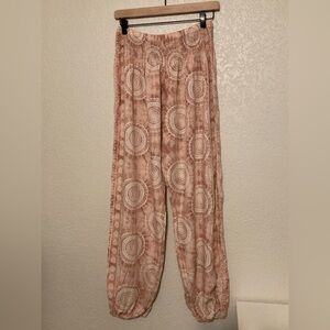 Lotus and Luna Boho Thai Harem Pants Mandala Print Size M